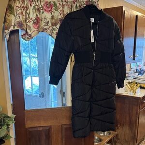 Steve Madden Black Long Puffer Jacket
